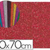 PLAQUE MOUSSE LIDERPAPEL PAILLETÉE 50X70CM 60G/M2 ÉPAISSEUR 2MM UNICOLORE ROUGE