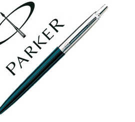 stylo-bille-parker-jotter-sp-cial-pointe-moyenne-corps-acier-capuchon-bouton-pressoir-quip-recharge-agrafe-bleu