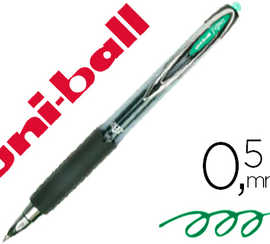 stylo-bille-uniball-rt-207-criture-moyenne-0-5mm-r-tractable-encre-gel-double-bille-s-chage-imm-diat-coloris-vert