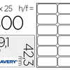 ATIQUETTE ADHASIVE AVERY ENLEV ABLE LASER JET D'ENCRE 99.1X42.3MM ACOLOGIQUE BOÎTE 300 UNITAS