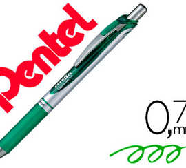 roller-pentel-energel-ratracta-ble-pointe-matal-fine-0-5mm-rechargeable-clip-matal-coloris-vert