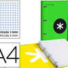 CLASSEUR LIDERPAPEL ANTARTIK 4 ANNEAUX RONDS 40MM A4 CARTON REMBORDA FEUILLETS MOBILES QUADRILLAGE 5MM COLORIS VERT CLASSEUR LIDERPAPEL ANTARTIK 4 ANNEAUX RONDS 40MM A4 CARTON REMBORDA FEUILLETS MOBILES QUADRILLAGE 5MM COLORIS VERT