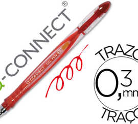 stylo-bille-q-connect-acriture-moyenne-0-5mm-corps-translucide-grip-caoutchouc-coloris-rouge