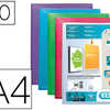 PROTEGE-DOCUMENTS ELBA POLYVIS ION POLYPROPYLENE COUVERTURE SOUPLE 20 POCHETTES 40 VUES A4 210X297MM ASSORTIS TRANSLUCID PROTEGE-DOCUMENTS ELBA POLYVIS ION POLYPROPYLENE COUVERTURE SOUPLE 20 POCHETTES 40 VUES A4 210X297MM ASSORTIS TRANSLUCID