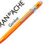 STYLO-BILLE CARAN D'ACHE 849 F LUO LINE ALUMINIUN BOUTON POUSSOIR CLIP CORPS HEXAGONAL ORANGE ENCRE BLEUE POINTE MOYENNE STYLO-BILLE CARAN D'ACHE 849 F LUO LINE ALUMINIUN BOUTON POUSSOIR CLIP CORPS HEXAGONAL ORANGE ENCRE BLEUE POINTE MOYENNE