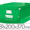 BOÎTE ARCHIVES ESSELTE CLICK&S TORE WOW POLYPROPYLENE LAMINA 281X200X370MM FORMAT MEDIUM POIGNAE TRANSPORT COLORIS VERT