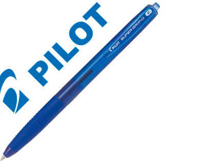 stylo-bille-pilot-super-grip-g-r-tractable-pointe-fine-coloris-bleu