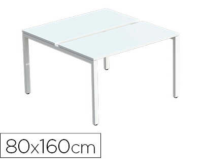 bench-paperflow-2-personnes-pl-ateau-80x160cm-pieds-acier-apoxy-blanc-plateau-blanc