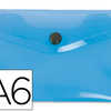 POCHETTE ENVELOPPE LIDERPAPEL POLYPROPYLENE 180 MICRONS A6 148X105MM 50F FERMETURE BOUTON TRANSPARENT FROSTY BLEU POCHETTE ENVELOPPE LIDERPAPEL POLYPROPYLENE 180 MICRONS A6 148X105MM 50F FERMETURE BOUTON TRANSPARENT FROSTY BLEU