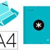 CHEMISE LIDERPAPEL ANTARTIK CARTON REMBORDÉ A4+ 3 RABATS ÉLASTIQUE COLORIS TURQUOISE CHEMISE LIDERPAPEL ANTARTIK CARTON REMBORDÉ A4+ 3 RABATS ÉLASTIQUE COLORIS TURQUOISE