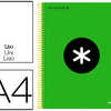 CAHIER SPIRALE LIDERPAPEL SÉRI E ANTARTIK A5 UNI REMBORDÉE 120F 100G MICRO-PERFORÉES BANDES 6 TROUS VERT FLUO CAHIER SPIRALE LIDERPAPEL SÉRI E ANTARTIK A5 UNI REMBORDÉE 120F 100G MICRO-PERFORÉES BANDES 6 TROUS VERT FLUO