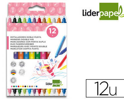 feutre-coloriage-liderpapel-du-o-2-pointes-fibre-5mm-et-2-5mm-longueur-acriture-800m-bo-te-carton-12-unitas