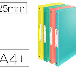 classeur-esselte-colour-ice-4-anneaux-polypropylene-a4-dos-25mm-coloris-assortis