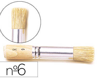 brosse-pocher-rapha-l-soie-n-6-virole-fer-blanc-nickel-manche-bois-brut