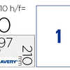 ÉTIQUETTE ADHÉSIVE AVERY ULTRA-RÉSISTANTE POLYÉTHYLÈNE BLANC IMPRESSION LASER 210X297MM BOÎTE 10 UNITÉS ÉTIQUETTE ADHÉSIVE AVERY ULTRA-RÉSISTANTE POLYÉTHYLÈNE BLANC IMPRESSION LASER 210X297MM BOÎTE 10 UNITÉS
