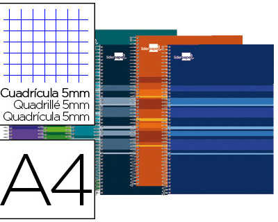 cahier-spirale-liderpapel-clas-sic-a4-210x297mm-160f-60g-m2-quadrillage-5mm-4-trous-coil-lock-coloris-assortis