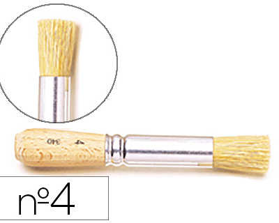 brosse-pocher-rapha-l-soie-n-4-virole-fer-blanc-nickel-manche-bois-brut