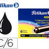 CARTOUCHE PELIKAN COURTE STAND ARD NOIR ATUI 6 UNITAS