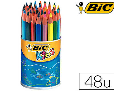 crayon-couleur-bic-kids-evolut-ion-rasine-synthese-140mm-triangle-gros-module-rasiste-mordillage-pot-48-unitas