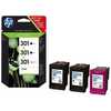 HP 301 pack 2 cartouch noir+1 trois coul HP 301 pack 2 cartouch noir+1 trois coul