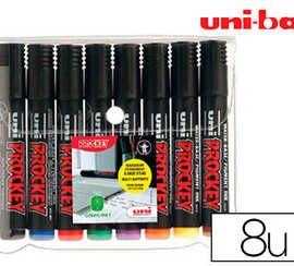 marqueur-uniball-uni-prockey-p-ermanent-pointe-ogive-traca-1-8mm-encre-sans-alcool-corps-plastique-pochette-8-unitas