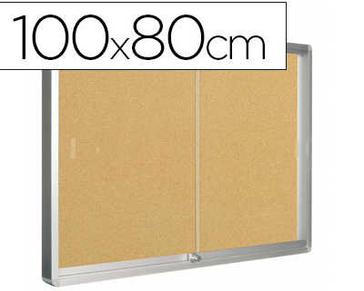 vitrine-q-connect-cadre-alumin-ium-fond-liege-portes-coulissantes-mathacrylate-serrure-fixation-mur-9f-a4-100x80x6cm