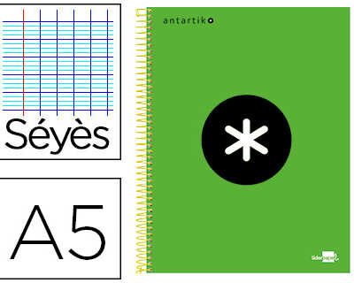cahier-spirale-liderpapel-anta-rtik-a5-240p-100g-couverture-rembordae-sayes-microperfora-5-bandes-coloris-vert-fluo