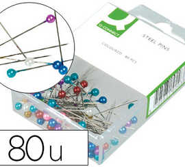pingle-signalisation-q-connect-m-tal-plastique-coloris-assortis-bo-te-80-unit-s