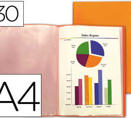 protege-documents-liderpapel-p-olypropylene-couverture-flexible-30-pochettes-fixes-a4-210x297mm-orange-frosty-translucid
