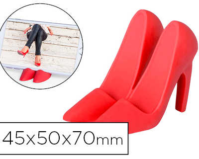 support-t-l-phone-portable-rouge-papier-chaussure-45x50x70mm