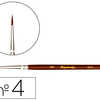 PINCEAU RAPHAOL PETIT GRIS PUR N°4 MANCHE COURT LAQUA MARRON VIROLE ALUMINIUM ANODISA PINCEAU RAPHAOL PETIT GRIS PUR N°4 MANCHE COURT LAQUA MARRON VIROLE ALUMINIUM ANODISA