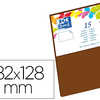 CARTE OXFORD VÉLIN 82X128MM 240G COLORIS CHOCOLAT ÉTUI 15 UNITÉS