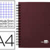 CAHIER SPIRALE LIDERPAPEL SÉRI E EXECUTIVE CROCHET MÉTALLIQUE A4 210X297MM 100F 80G/M2 5X5 MICRO-PERFORÉ 4 TROUS BORDEAU CAHIER SPIRALE LIDERPAPEL SÉRI E EXECUTIVE CROCHET MÉTALLIQUE A4 210X297MM 100F 80G/M2 5X5 MICRO-PERFORÉ 4 TROUS BORDEAU