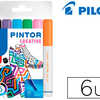 MARQUEUR PILOT PINTOR SET FUN MIX POINTE EXTRA FINE COLORIS NOIR VIOLET TURQUOISE ROSE VERT ORANGE POCHETTE 6 UNITÉS MARQUEUR PILOT PINTOR SET FUN MIX POINTE EXTRA FINE COLORIS NOIR VIOLET TURQUOISE ROSE VERT ORANGE POCHETTE 6 UNITÉS