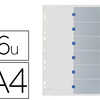 INTERCALAIRE CARTE INDEX MARKE R 180G 6 POSITIONS A4 210X297MM 6 ÉTIQUETTES ADHÉSIVES NEUTRE INTERCALAIRE CARTE INDEX MARKE R 180G 6 POSITIONS A4 210X297MM 6 ÉTIQUETTES ADHÉSIVES NEUTRE