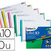 ATIQUETTE L'OBLIQUE EN BRISTOL POUR DOSSIERS AZ TIROIRS ATIQUETTES N°10 COLORIS ASSORTIS PACK 10 PLANCHES ATIQUETTE L'OBLIQUE EN BRISTOL POUR DOSSIERS AZ TIROIRS ATIQUETTES N°10 COLORIS ASSORTIS PACK 10 PLANCHES