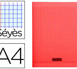 cahier-piqua-clairefontaine-co-uverture-polypropylene-transparente-a4-21x29-7cm-96-pages-90g-sayes-coloris-rouge