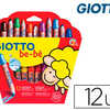 CRAYON COULEUR GIOTTO BE-BE MA XI TESTA DERMATOLOGIQUEMENT ATUI 12 UNITAS + 1 TAILLE-CRAYON