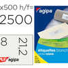 ATIQUETTE ADHASIVE APLI AGIPA MULTI-USAGE 38X21.2MM COINS DROITS BOÎTE 32500 UNITAS 500 FEUILLES ATIQUETTE ADHASIVE APLI AGIPA MULTI-USAGE 38X21.2MM COINS DROITS BOÎTE 32500 UNITAS 500 FEUILLES
