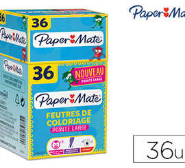 feutre-coloriage-paper-mate-pointe-large-coloris-assortis-pot-36-unit-s