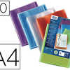 PROTEGE-DOCUMENTS ELBA POLYVIS ION POLYPROPYLENE COUVERTURE SOUPLE 40 POCHETTES 80 VUES A4 COLORIS ASSORTIS TRANSLUCIDE