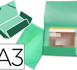 chemise-polypropyl-ne-liderpap-el-dos-flexible-3-rabats-a3-297x420mm-400-microns-100f-coloris-frosty-translucide-vert