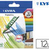 CRAYON COULEUR LYRA TRIPLE ONE 3EN1 TRIANGULAIRE AQUARELLABLE 120MM CRAIE GRASSE MINE 6.25MM DIAMETRE ATUI CARTON 12U CRAYON COULEUR LYRA TRIPLE ONE 3EN1 TRIANGULAIRE AQUARELLABLE 120MM CRAIE GRASSE MINE 6.25MM DIAMETRE ATUI CARTON 12U