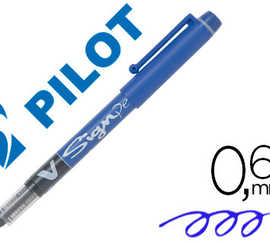 stylo-feutre-pilot-v-sign-pen-acriture-moyenne-0-6mm-pointe-fibre-polyester-encre-intense-liquide-niveau-visible-bleu