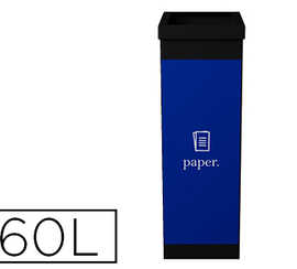 corbeille-paperflow-tri-salect-if-papier-60l-polystyrene-choc-haute-rasistance-robuste-coloris-noir-bleu