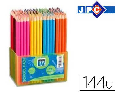 crayon-couleur-jpc-school-day-180mm-coloris-assortis-schoolpack-144-unitas