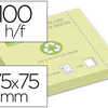 BLOC-NOTES Q-CONNECT QUICK NOT ES PAPIER RECYCLA 75X75MM 100F REPOSITIONNABLES COLORIS JAUNE BLOC-NOTES Q-CONNECT QUICK NOT ES PAPIER RECYCLA 75X75MM 100F REPOSITIONNABLES COLORIS JAUNE