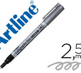 marqueur-artline-permanent-poi-nte-large-biseautae-2-5mm-tous-supports-corps-matal-encre-pigmentae-rasiste-eau-argent