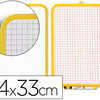 TABLEAU MINI ARDOISE MAGNATIQU E DOUBLE FACE FEUTRE BROSSE INCLUS 2 FACES QUADRILLAE/UNIE 24X33CM TABLEAU MINI ARDOISE MAGNATIQU E DOUBLE FACE FEUTRE BROSSE INCLUS 2 FACES QUADRILLAE/UNIE 24X33CM