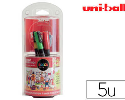 marqueur-peinture-posca-creative-box-kids-opaque-inodore-aquarellable-coffret-scolaire-1-pot-1-pochoir-5-marqueurs